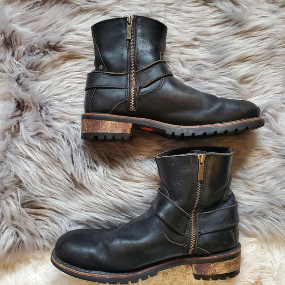 Men’s Harley Davidson Monterey Side Zip Up Boots 95002 - Picture 3 of 17